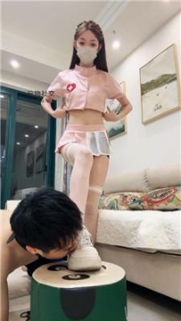 【调教视频】【楚楚】护士姐姐白丝深喉/舌头清理鞋底/日常喂食 JS250221-29