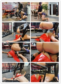 【绝美红焱女神】皮裤黄金墙纸羞辱