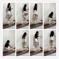 Dream 染染 白色帆布鞋虐乳+踩踏