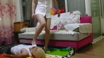 晓彤护士装肉丝爆踩毯子 AC006