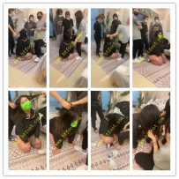 雪碧SAMA 三个素人爆打最贱母狗脸都肿了