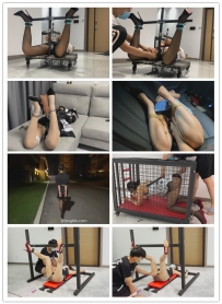 冷冷SM特辑篇，手铐脚链狗笼自慰棒强制高潮