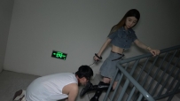 【领主老大】楼道脏鞋底羞辱大学生狗 YC-240605-6