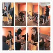 【鑫儿教头】囚禁狗笼强制舔鞋喝口水圣水藤条抽