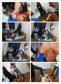 【艾彩原创】冷美灵灵双S爆踹狗狗