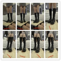 【绝美乔乔女神】最新长靴隔板踩吐奶14分