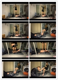 新人精神小妹第一次玩狗 爆狠跳踩 原味脚闷脸