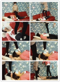 『艾彩原创』绚丽S丝袜踩倒霉mm