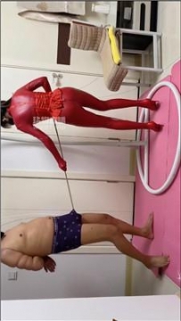 【调教视频】【旋律姐姐】皮衣女神-五花大绑强制虐 JS250704-3