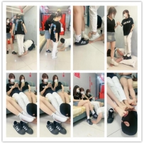 【精神小妹】学生S群调-轮流踩踏清理脏鞋棉袜