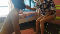 17095 耳光舔脚底掐乳头足底按摩极度羞辱贱货