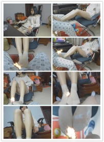 【彩丝全国首发】【黄石清寒S】边工作边玩DD吐奶