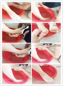 【艾彩原创】依人小主回家男奴舌头洗脚