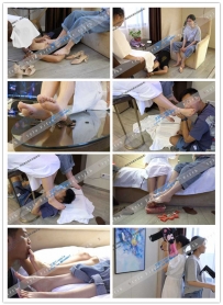 『艾彩原创』茉主的超白脚踩脸喂食