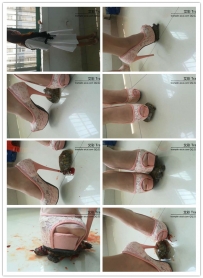 【艾彩原创】美少女清纯白裙鱼嘴高跟踩大龟（语言丰富）