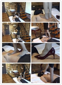 70斤海拉女神全体重踩踏调教