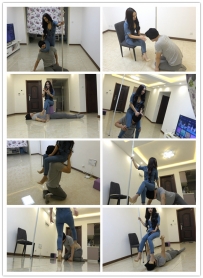 【艾彩原创】冷柔生气暴打贱货