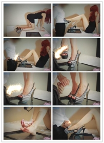 【C4S】开年巨献--性感高跟鞋踩吐小肉棍