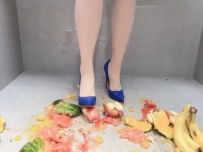 高跟鞋肉丝踩水果面包擦鞋 YC-250308