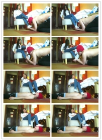 【艾彩原创】牛仔裤小白鞋00后小主极度羞辱