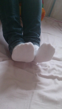 女友牛仔裤白袜FJ