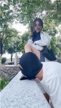 【调教视频】【香芋朱朱】户外公开处刑废物家奴 JS250706-46