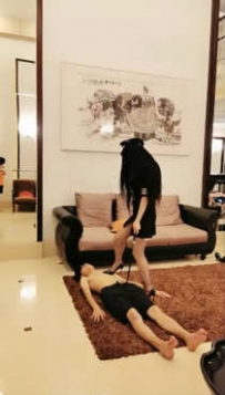 TL9495 兔儿爷 空姐网袜制服诱惑 性感女S在线调教