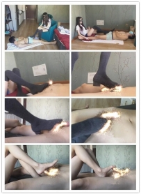 【彩丝全国首发】『天津伊人S』靴袜揉踩下体摩擦吐奶