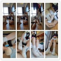 【绝美北凌女神】最新波鞋白棉袜隔板踩DD狂吐