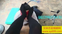3742 给广告美女常穿的黑高靴黑裤袜做个彻底的保洁