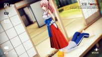 【日本经典系列】MMD 和服少女践踏小狗崽 动漫