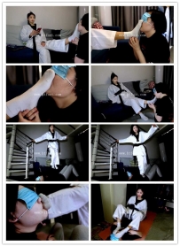 【惑心】跆拳道原味白袜虐女奴