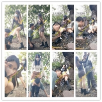 安琪 户外路人拍照