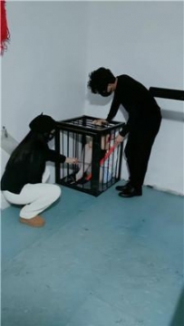【调教视频】【媚娘工作室】情侣主-老虎凳/X刑架/滴蜡 JS250223-5