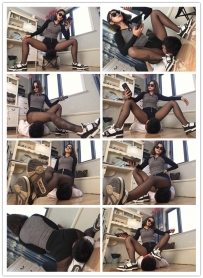 【初见】黑丝短裤LV运动鞋坐脸处刑物化人形坐垫呼吸控制