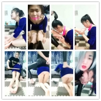 【艾彩原创】小青小骚母狗舔脚踩踏SP