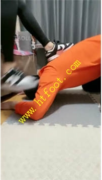 TL28262 曦晨】透明人字拖SP张嘴贱狗木乃伊白袜眼罩47分钟