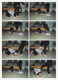 踹头踩手跺胸口 欣欣的真实殴打 棉袜脚全体重踩脸