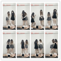 Dream 双人踩踏 小柒和染染分别jk和运动装踩踏