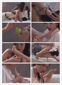 【艾彩原创】--女神调教母狗跪舔高跟鞋美足