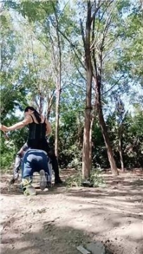 【调教视频】【兰姐】户外骑马犬化训练 JS250906-39